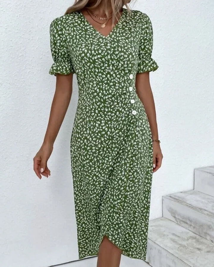 Elise | Women's Floral Summer Midi Flow Dress