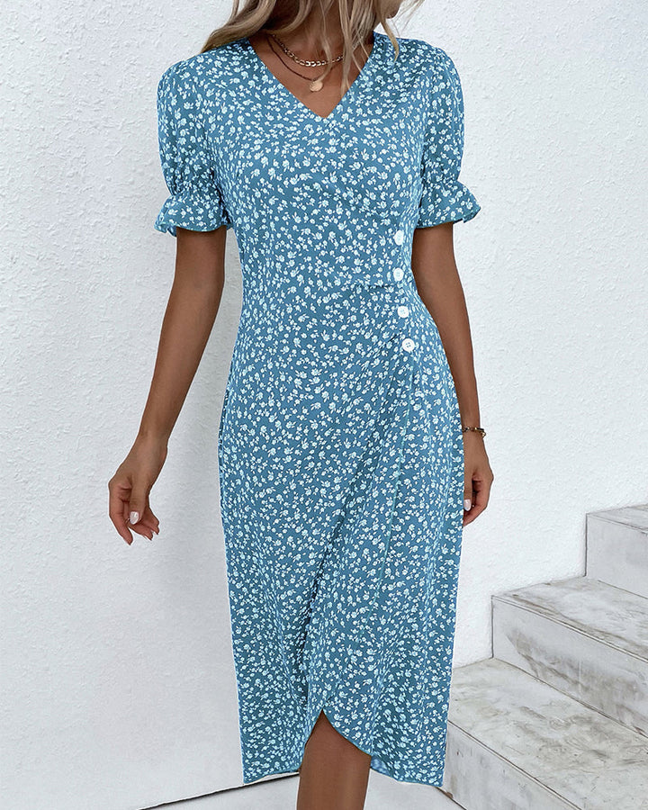 Elise | Women's Floral Summer Midi Flow Dress