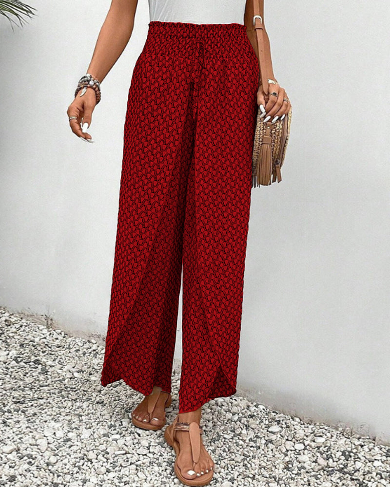 Elira | Women's Boho High-Waist Printed Pants