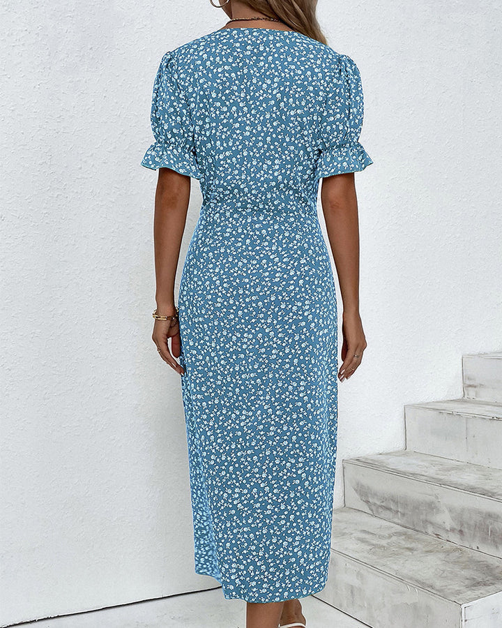 Elise | Women's Floral Summer Midi Flow Dress