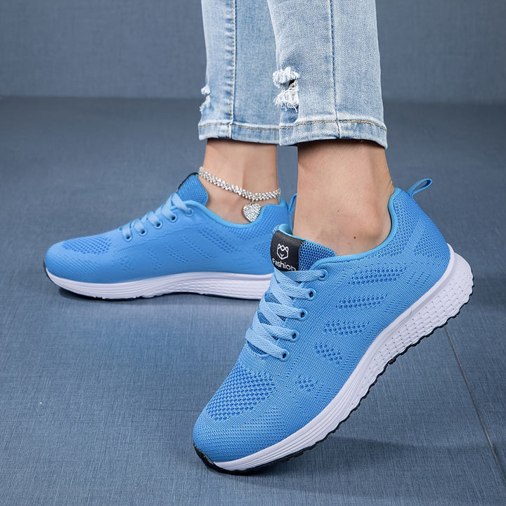 Virelle | Women's Knit Lace-Up Casual Trainers