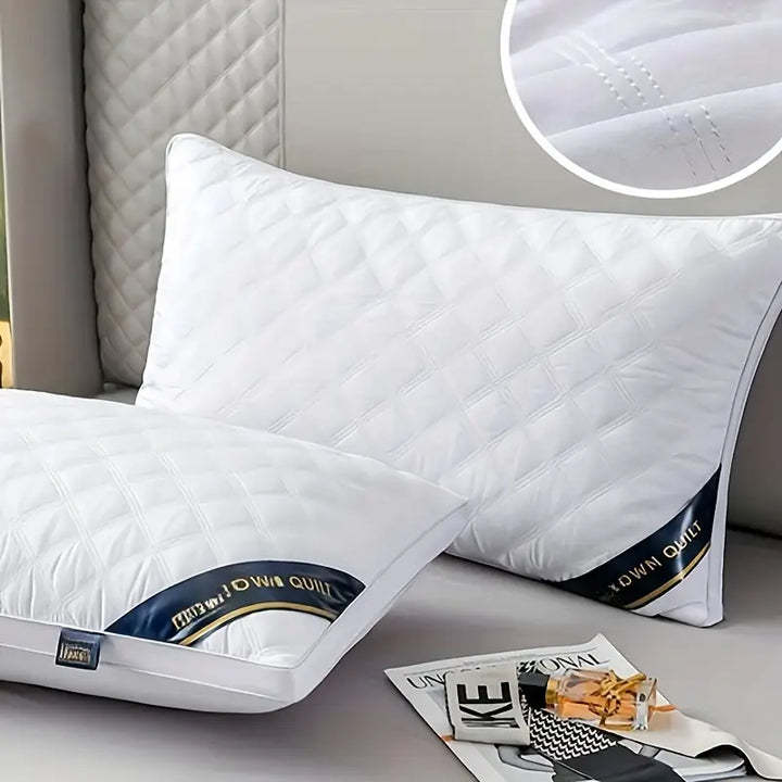 Bed Pillows Set of 2 Hypoallergenic – 3D Fill, Cervical Support & Breathable Cover for Comfortable Sleep