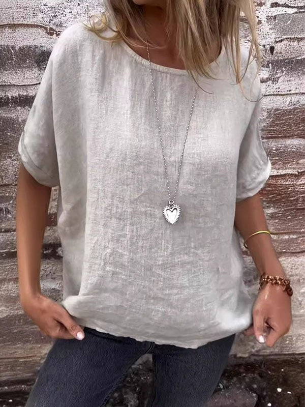 Elva | Women's Relaxed Fit Crew Neck Blouse