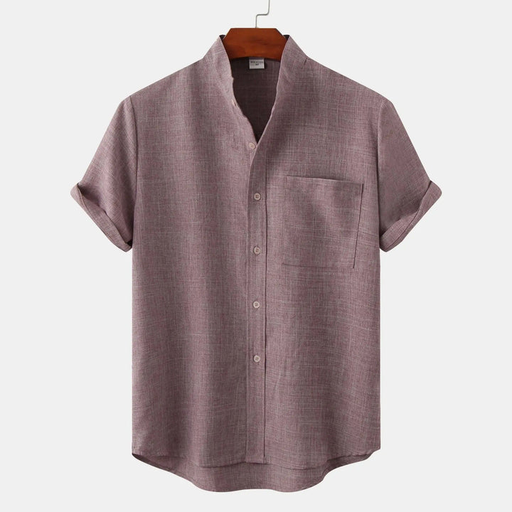 Rowan | Men's Stand Collar Button Front Casual Shirt