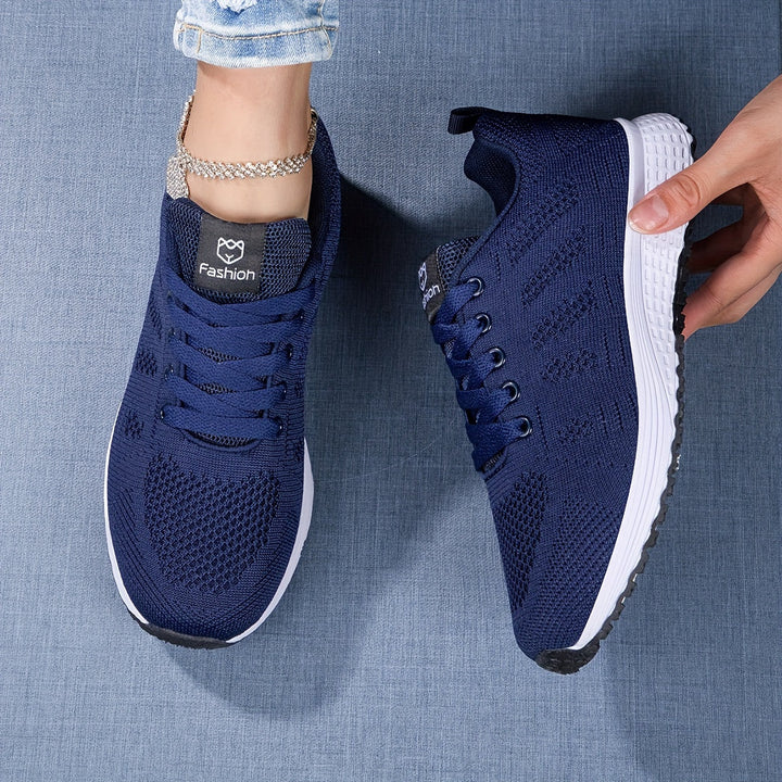 Virelle | Women's Knit Lace-Up Casual Trainers