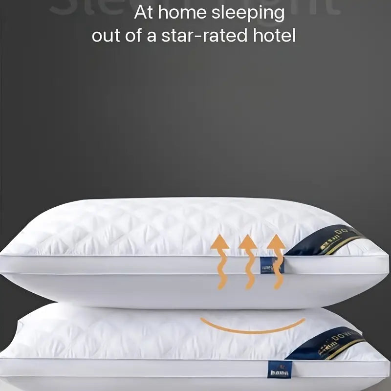 Bed Pillows Set of 2 Hypoallergenic – 3D Fill, Cervical Support & Breathable Cover for Comfortable Sleep