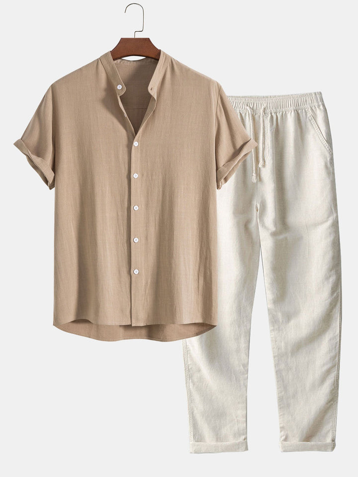 Caleb | Men's Lightweight Summer Shirt And Trouser Set