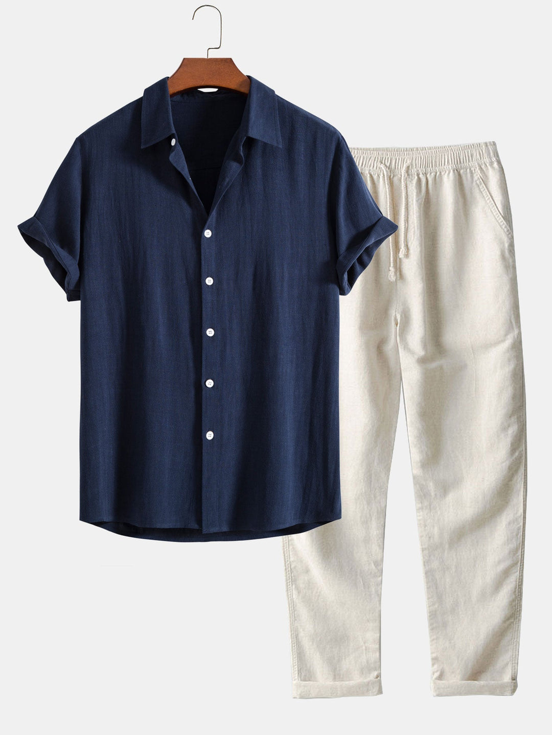 Caleb | Men's Lightweight Summer Shirt And Trouser Set