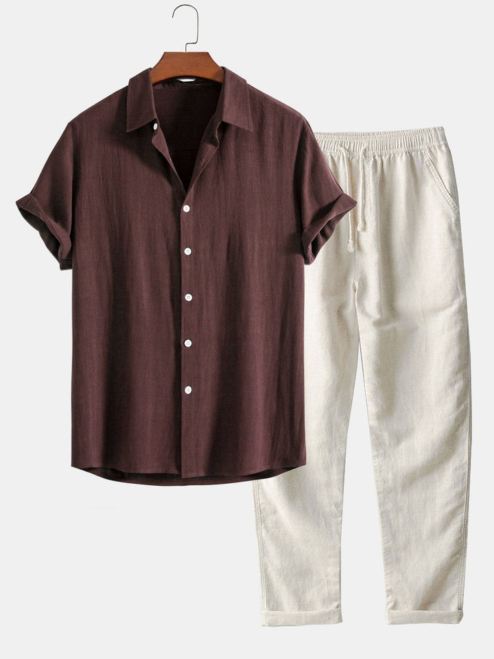 Caleb | Men's Lightweight Summer Shirt And Trouser Set