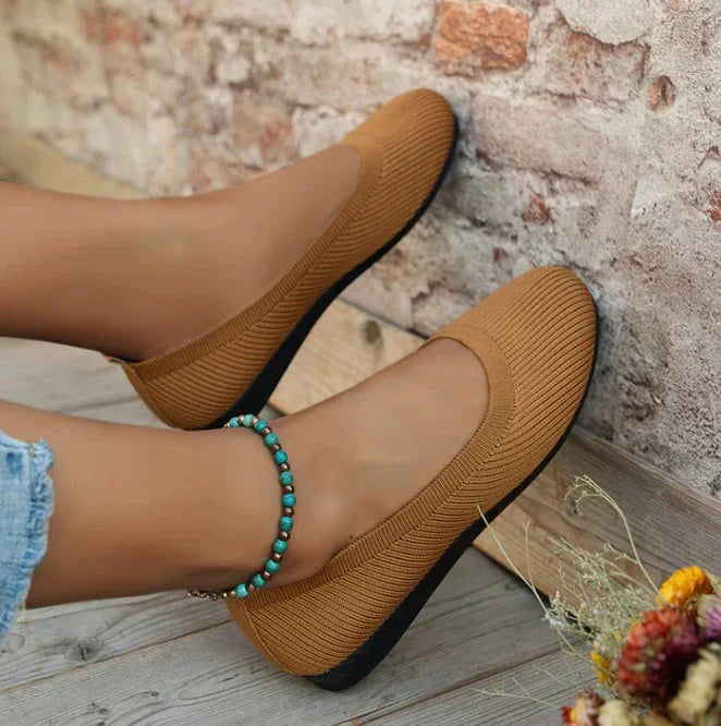 Elira | Women's Knit Slip-On Classic Ballet Flats