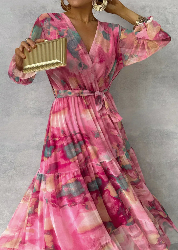 Freya | Women's Floral Wrap Maxi Style Dress