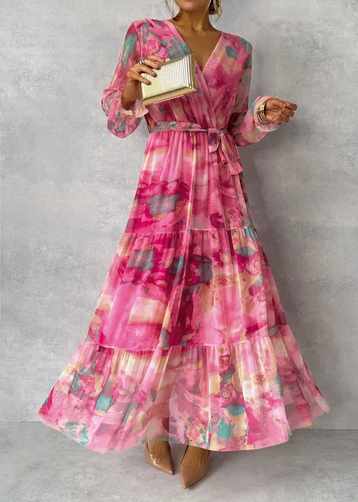 Freya | Women's Floral Wrap Maxi Style Dress