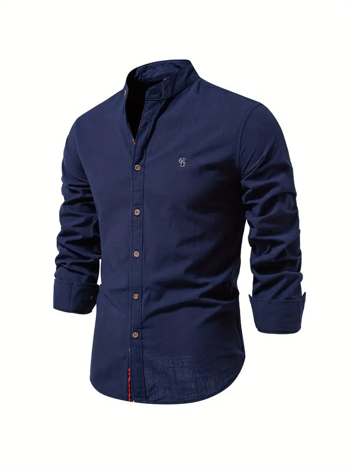 Soren | Men's Stand Collar Button-Up Casual Shirt