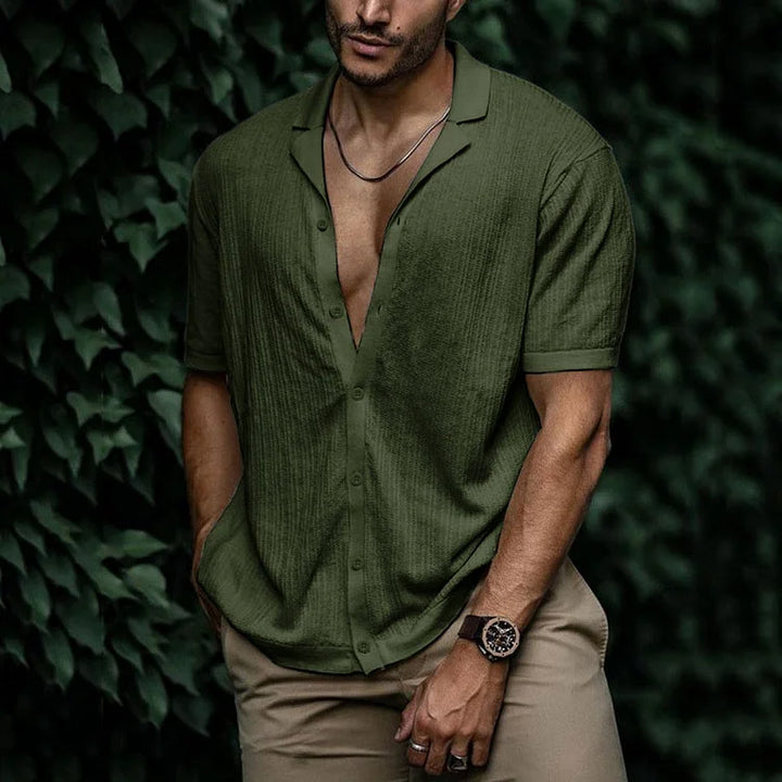 Mateo | Men's Short Sleeve Cuban Collar Button Shirt