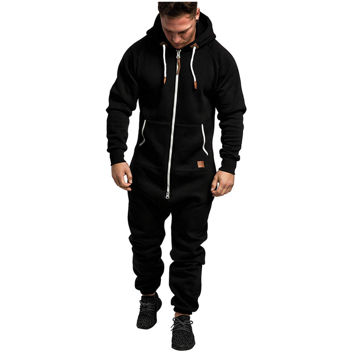 Marcus | Men's Zip-Up Hooded Lounge Jumpsuit