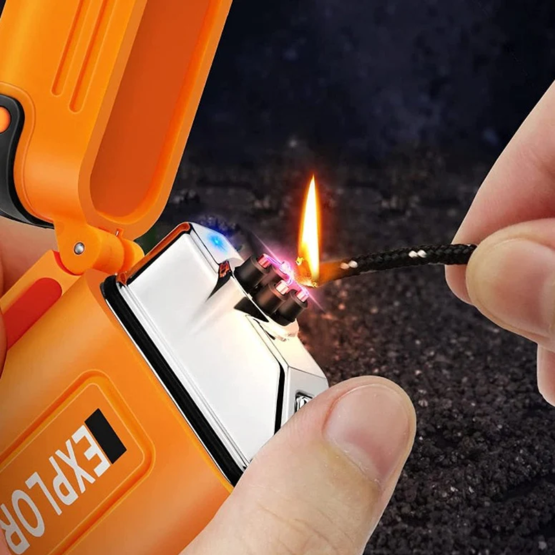 Wind-Resistant Weather-Resistant Electric Lighter USB Rechargeable Survival