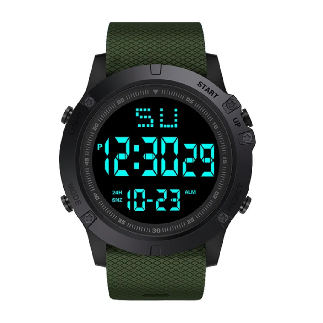 Men's Digital Outdoor Watch Water-Resistant Sports Wristwatch