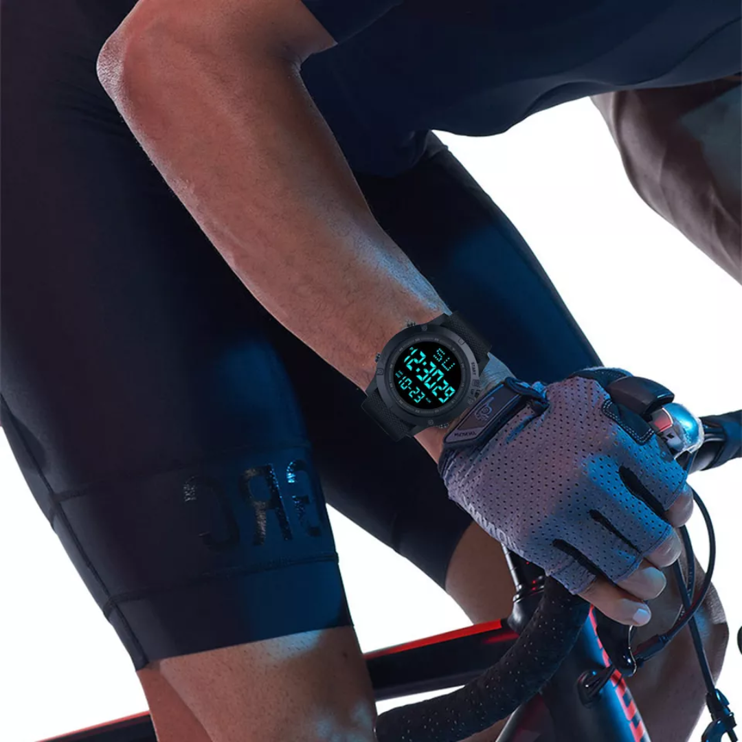 Men's Digital Outdoor Watch Water-Resistant Sports Wristwatch