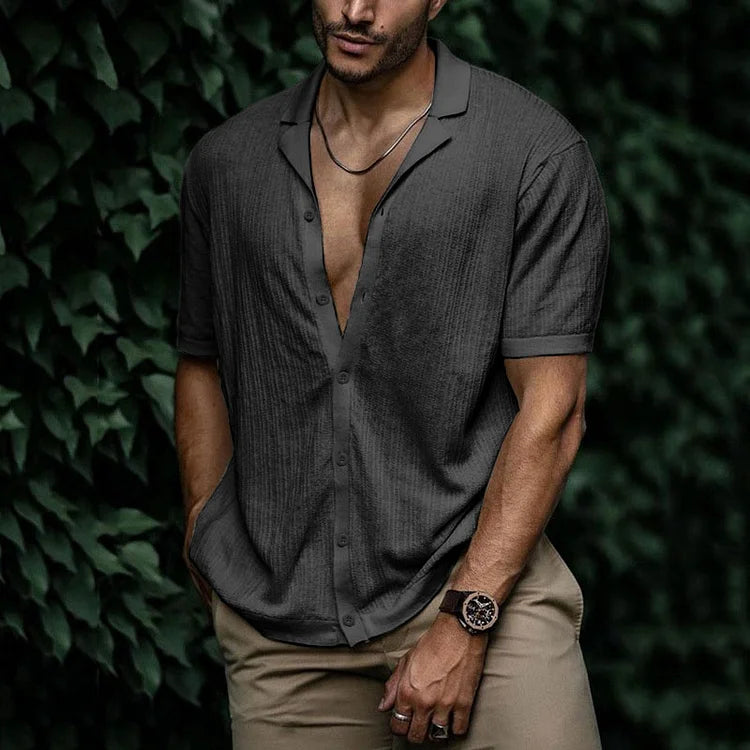 Mateo | Men's Short Sleeve Cuban Collar Button Shirt
