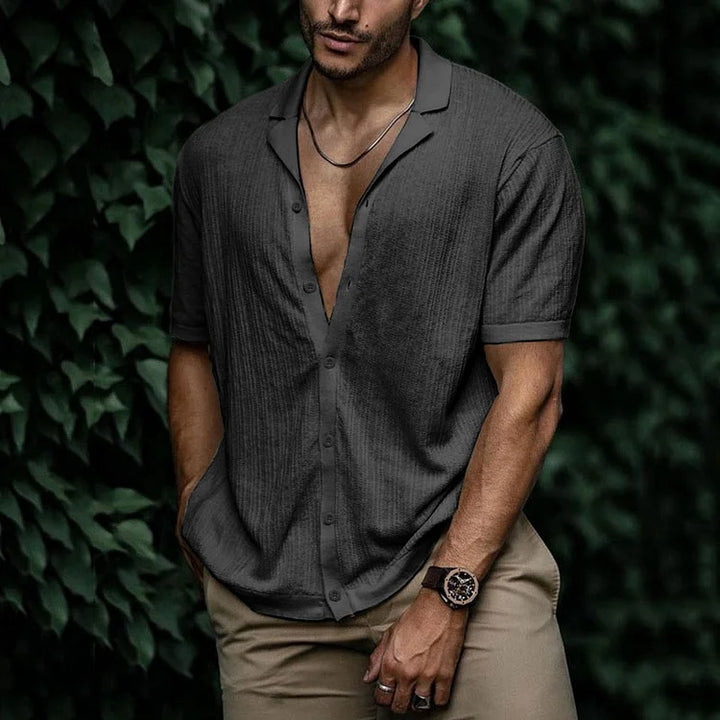 Mateo | Men's Short Sleeve Cuban Collar Button Shirt