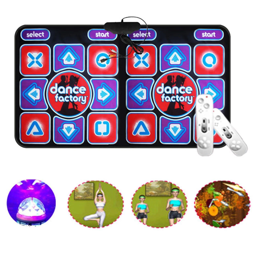 Double Dance Mat Non-Slip Music Game – Remote Control, PC & TV Compatible, Family Fun & Fitness Play