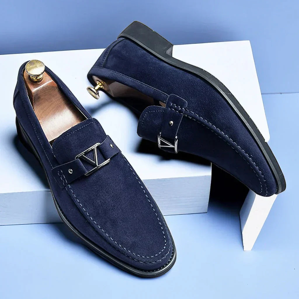 Adrian | Men's Slip-On Loafers With Buckle Accent