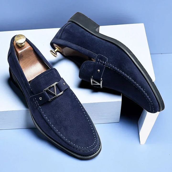 Adrian | Men's Slip-On Loafers With Buckle Accent