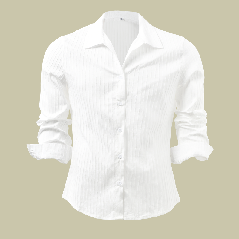Zayden | Men's Textured Ribbed Slim Fit Summer Shirt