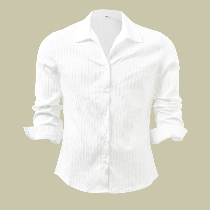 Zayden | Men's Textured Ribbed Slim Fit Summer Shirt