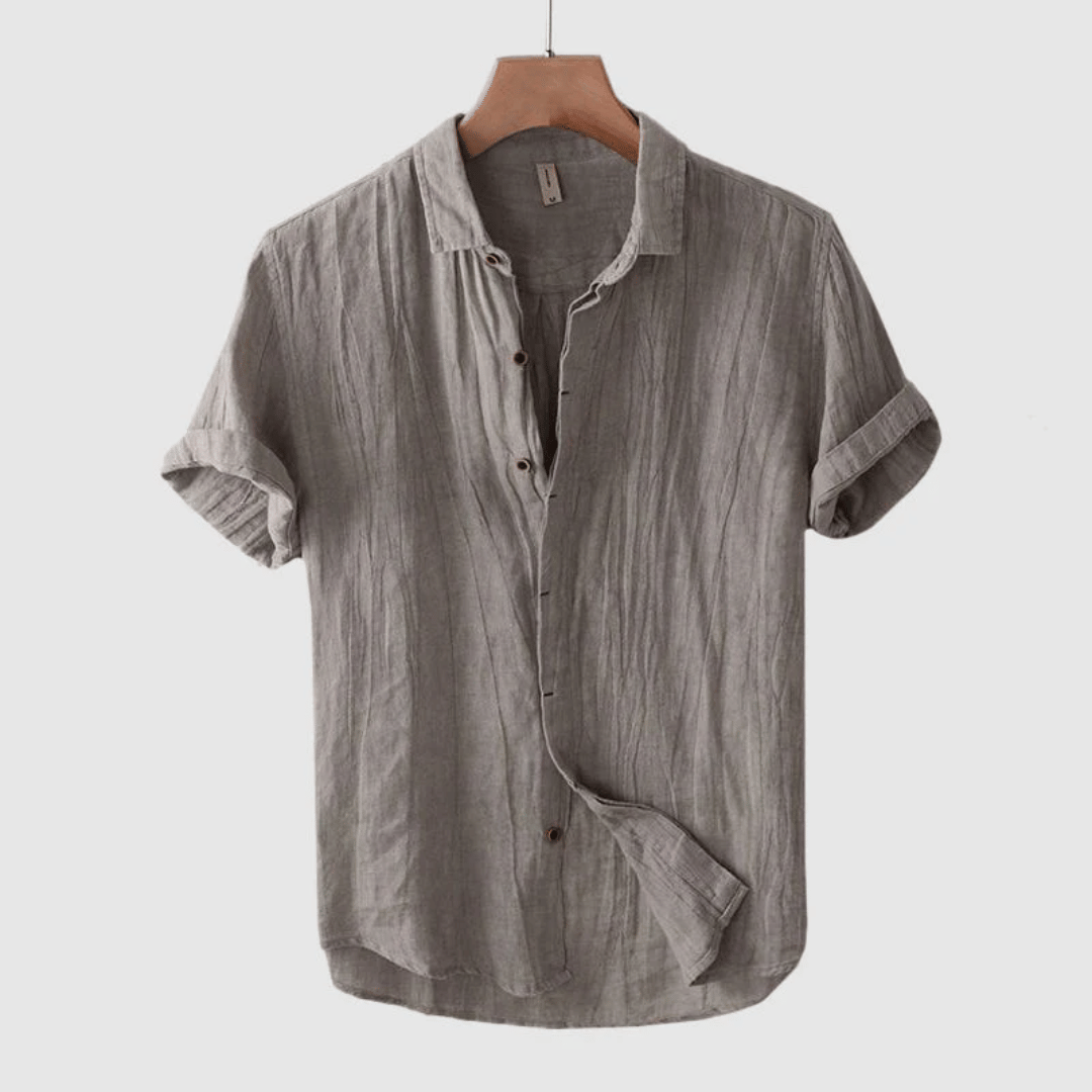 Devon | Men's Relaxed Fit Linen Short Sleeve Shirt