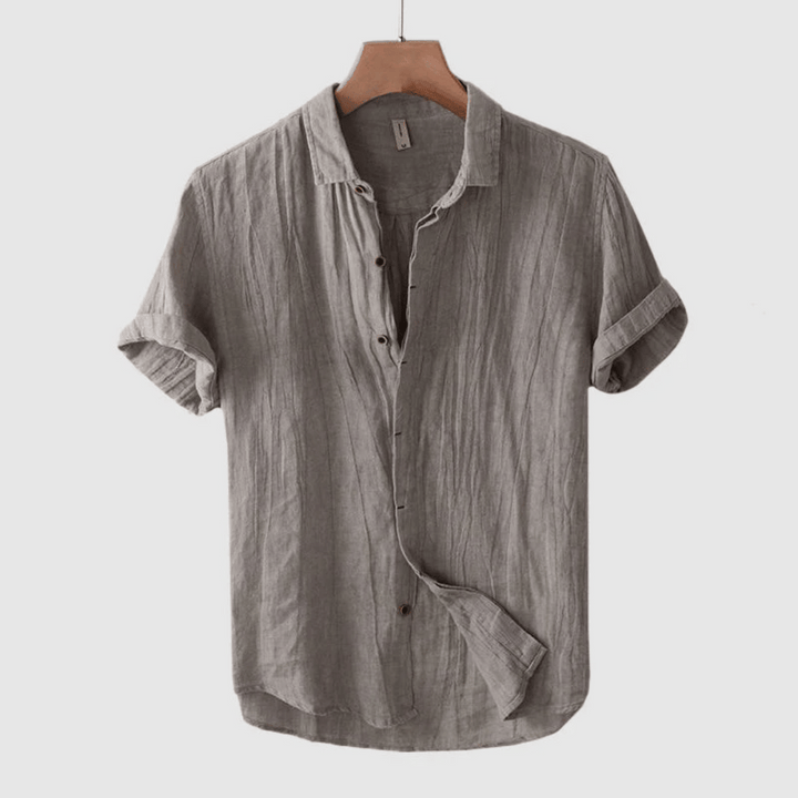 Devon | Men's Relaxed Fit Linen Short Sleeve Shirt