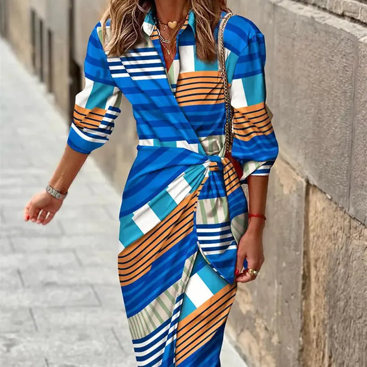 Seraphine | Women's Wrap Style V-Neck Shirt Dress