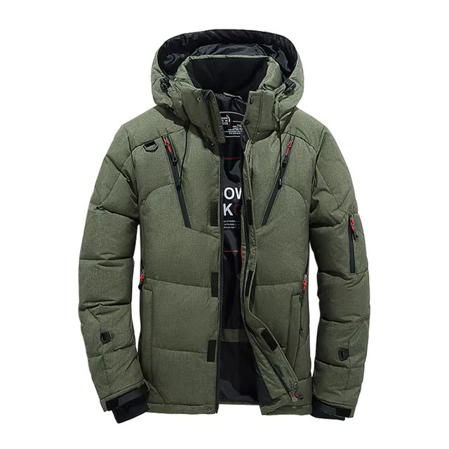 Men's Down Jacket Water-Resistant Wind-Resistant Winter Insulated Coat