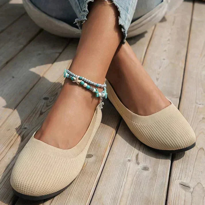 Elira | Women's Knit Slip-On Classic Ballet Flats