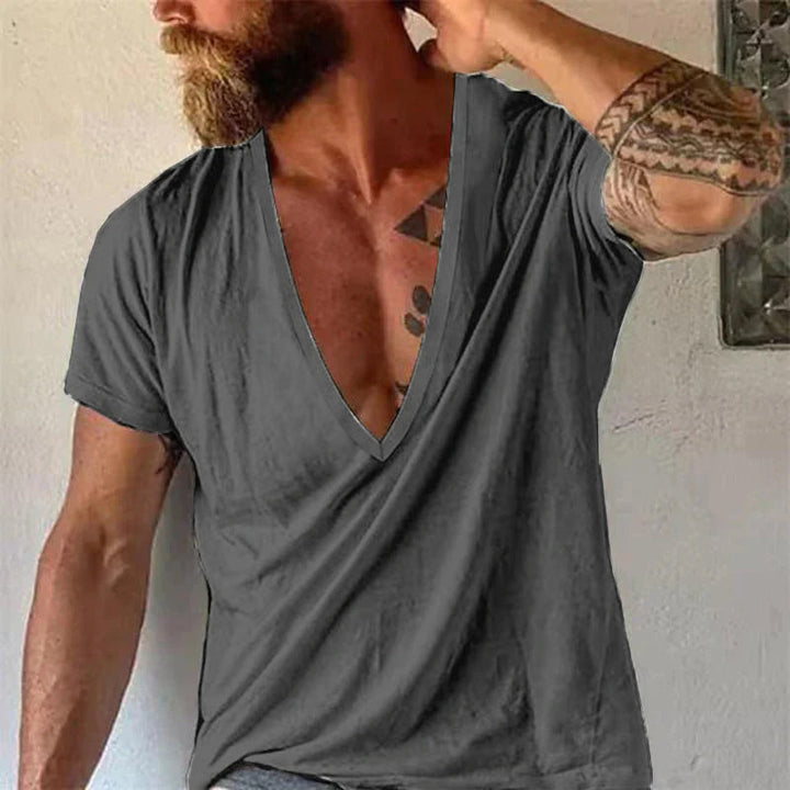 Luca | Men's Deep V-Neck Casual T-Shirt