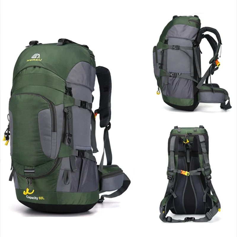 60-Litre Waterproof Hiking Backpack High-Capacity Outdoor Travel Pack