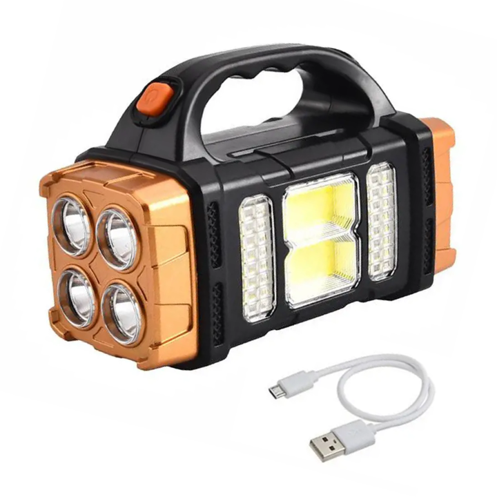 Solar Emergency Torch Power Bank Weather-Resistant LED Camping Light