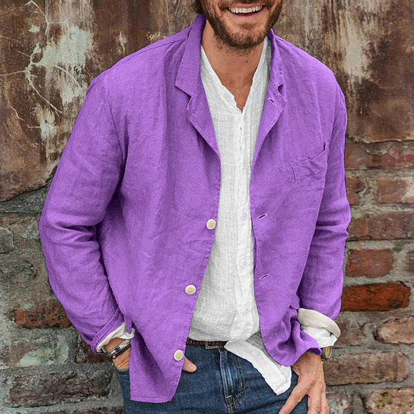 Miles | Men's Lightweight Button-Up Linen Blazer