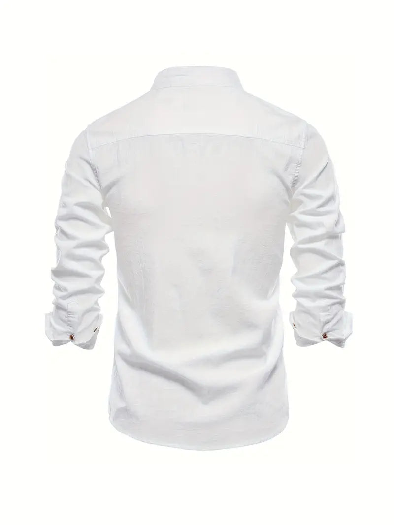 Soren | Men's Stand Collar Button-Up Casual Shirt