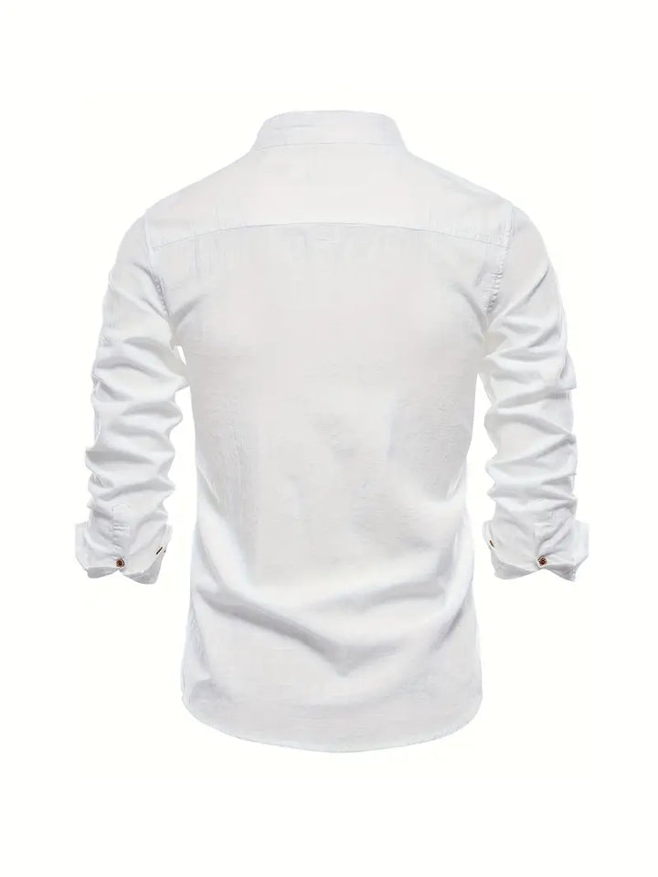 Soren | Men's Stand Collar Button-Up Casual Shirt