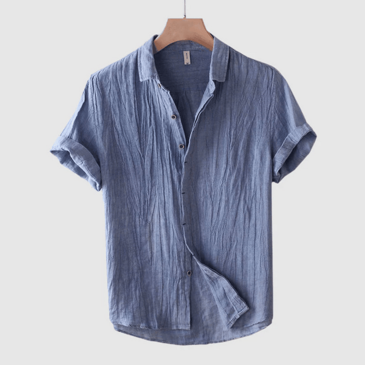 Devon | Men's Relaxed Fit Linen Short Sleeve Shirt