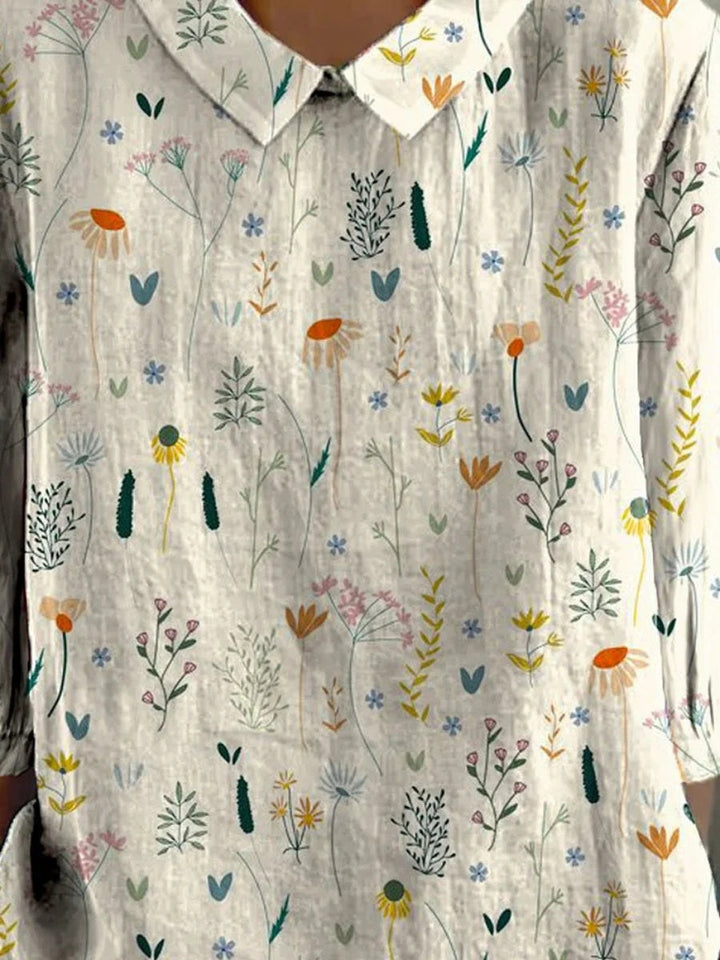 Elina | Women's Floral Short Sleeve Lightweight Blouse