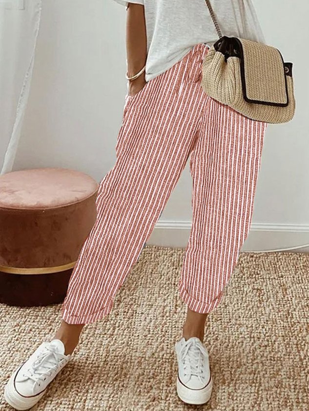 Nella | Women's Drawstring Linen Relaxed Pants
