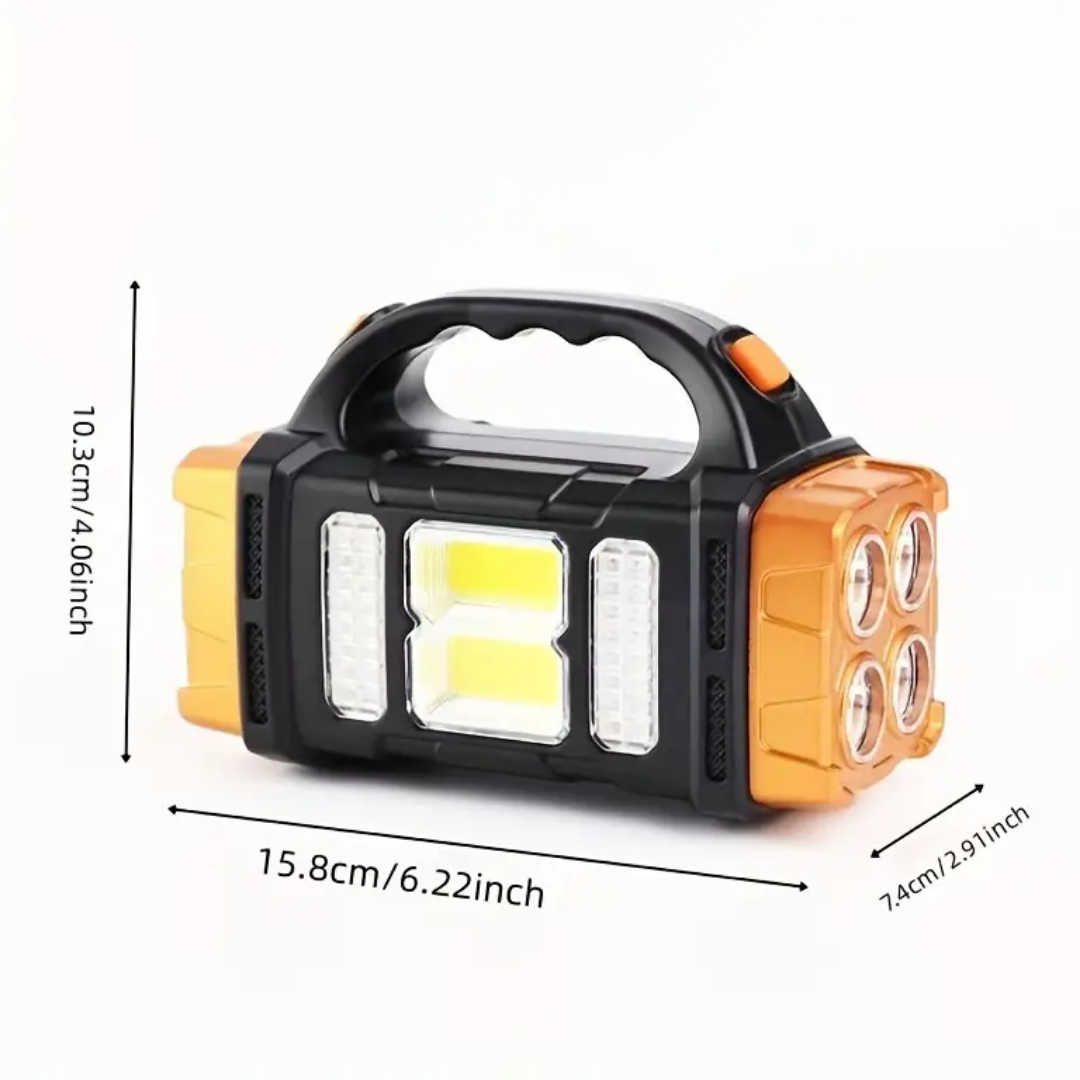Solar Emergency Torch Power Bank Weather-Resistant LED Camping Light