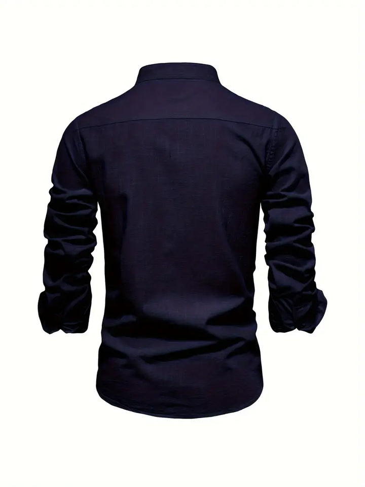 Soren | Men's Stand Collar Button-Up Casual Shirt