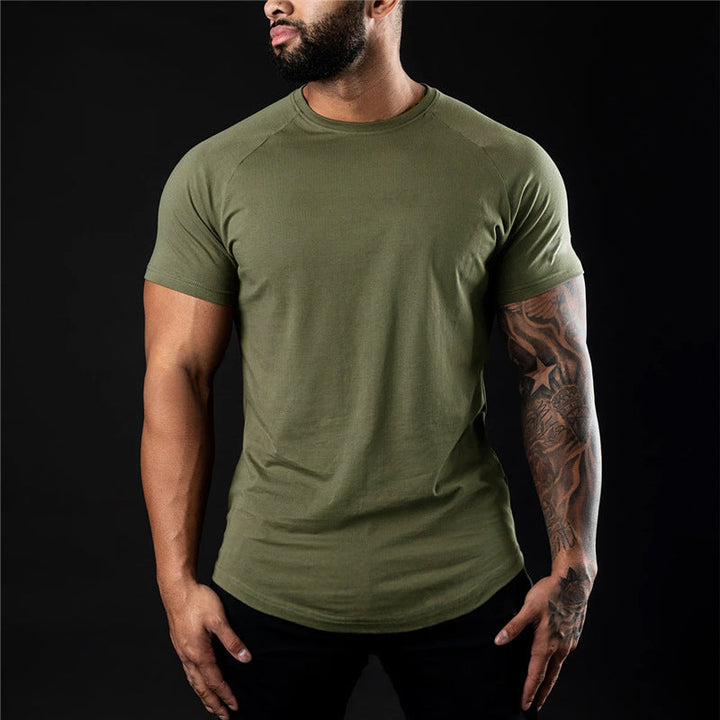 Luca | Men's Slim-Fit Crew Neck Raglan Sleeve T-Shirt