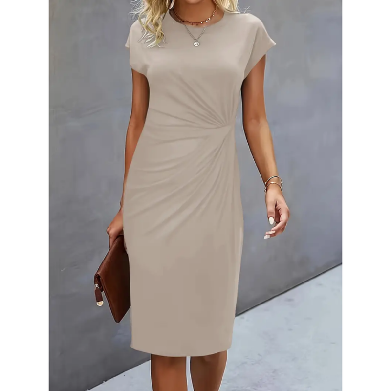 Calista | Women's Ruched Waist Bodycon Midi Dress