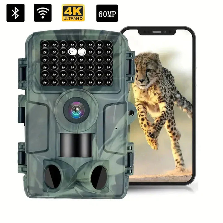 4K Trail Camera 60MP Wildlife Waterproof Motion Activated