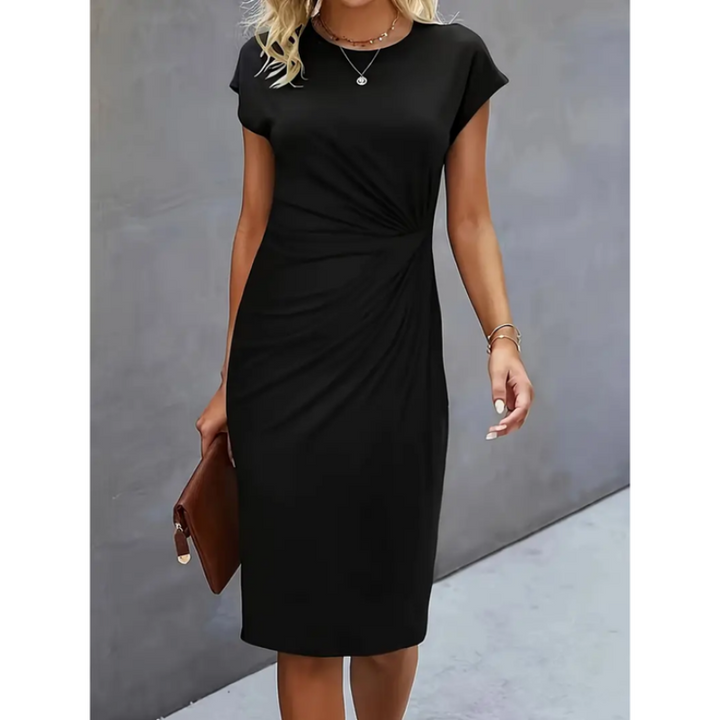Calista | Women's Ruched Waist Bodycon Midi Dress