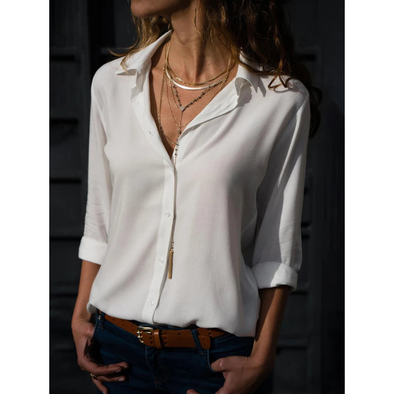 Lena | Women's Lightweight Long Sleeve Chiffon Top